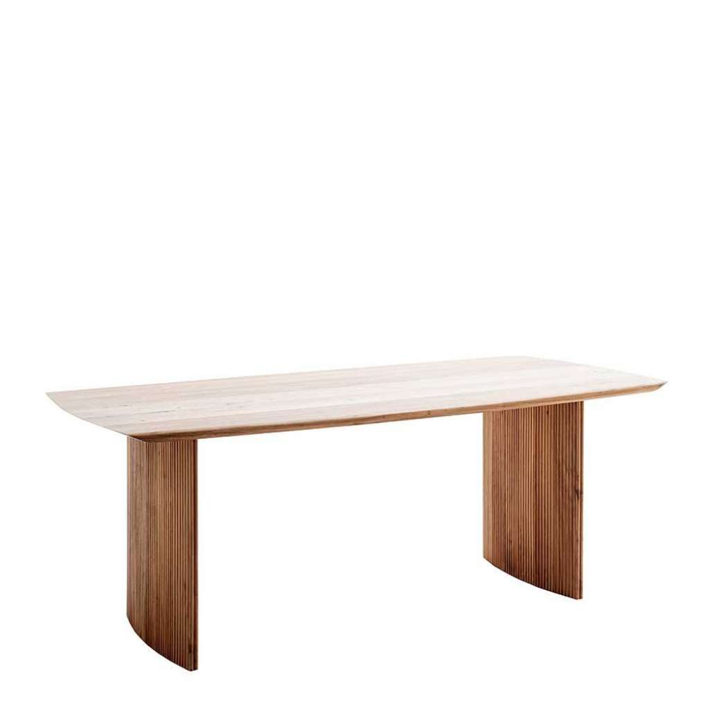 Holz Esstisch Esstisch Akazie in modernem Design mit Wangen Gestell