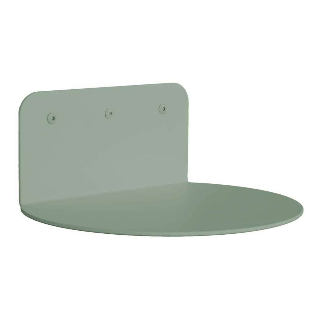 Wandboard Regal aus Metall in Graugrün