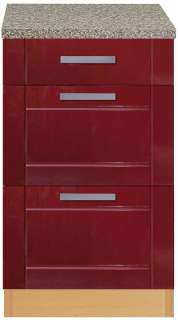 Küchen-Unterschrank in Rot 50 cm breit