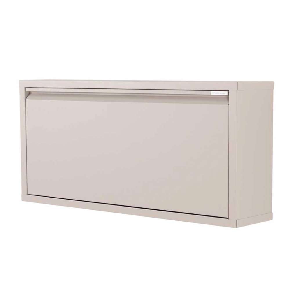 Schuh Wandschrank Hängeschrank in Taupe pulverbeschichtet