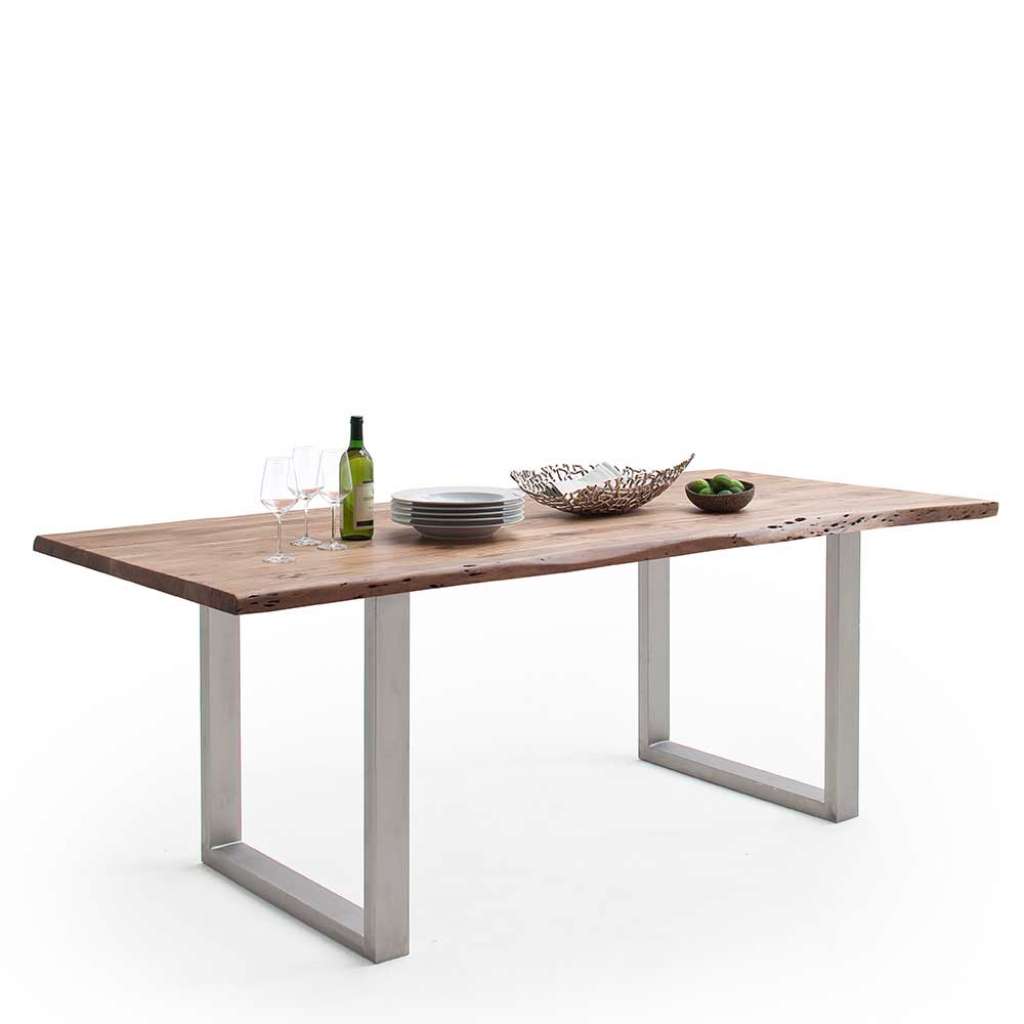 Esstisch Holztisch aus Akazie Massivholz mit natürlicher Baumkante