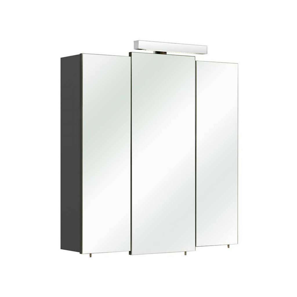 Badspiegelschrank in Anthrazit LED Beleuchtung