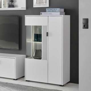Wohnzimmervitrinenschrank in modernem Design 125 cm hoch
