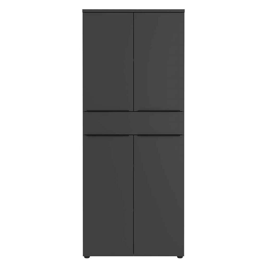 Büroschrank Officeschrank in Dunkelgrau 197 cm hoch