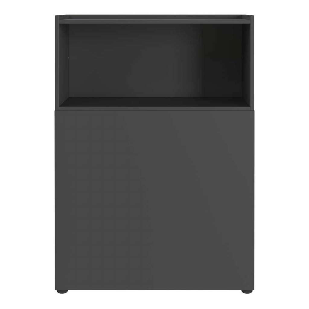 Büroregal Raumteiler in Dunkelgrau melaminbeschichtet