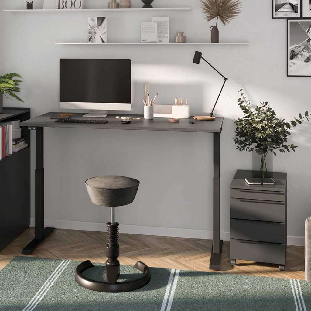 Schreibtisch Bürotisch in modernem Design höhenverstellbar (zweiteilig)