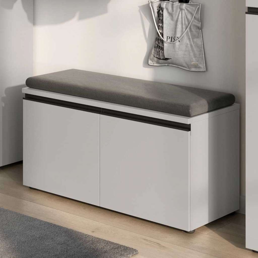 Garderobe Sitzbank Schuhbank mit zwei Türen 96 cm breit