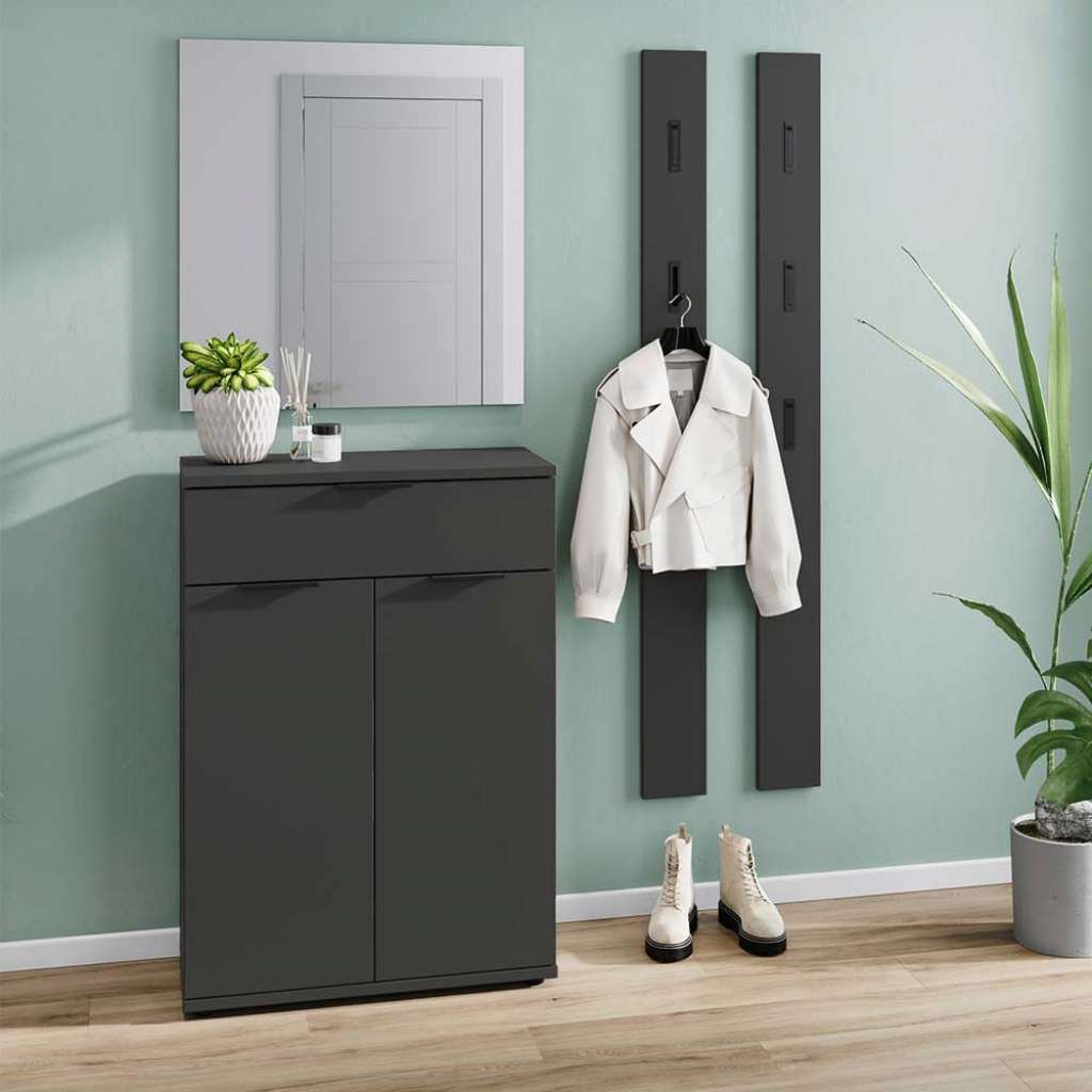 Komplett Garderobe Garderoben Set 188 cm hoch - Made in Germany (vierteilig)