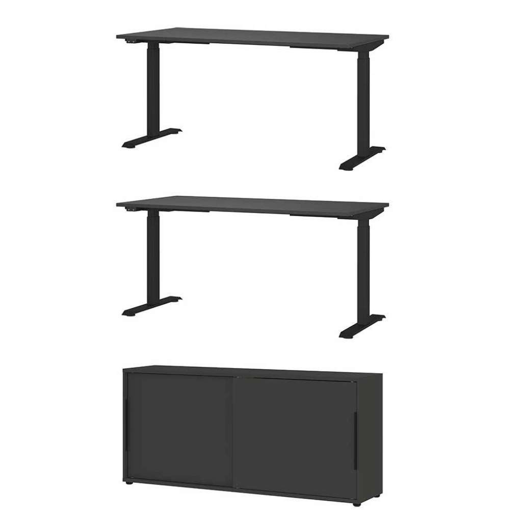 Bürokombination Büro Set in Dunkelgrau Made in Germany (dreiteilig)