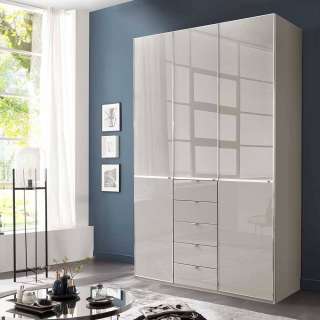 Schlafzimmerkleiderschrank Schlafzimmerschrank mit fünf Schubladen in Hellgrau