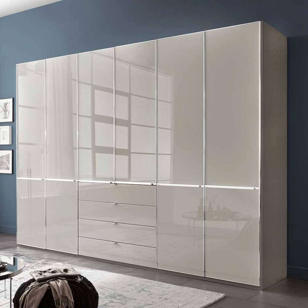 Schlafzimmerschrank Kleiderschrank - Front glasbeschichtet 300 cm breit