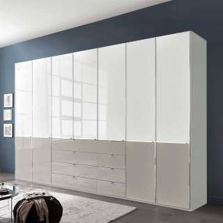 Schlafzimmerkleiderschrank Drehtürenschrank in modernem Design 350 cm breit