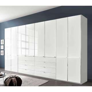 Kleiderschrank Schlafzimmerschrank mit Drehtüren Front glasbeschichtet