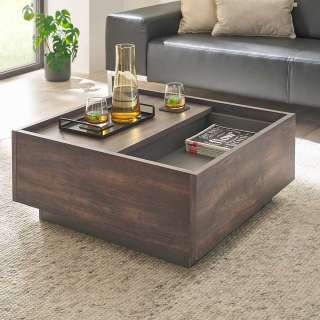 Wohnzimmer Tisch in Eiche dunkel Anthrazit