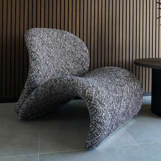 Designersessel Polstersessel in modernem Design aus Strukturstoff