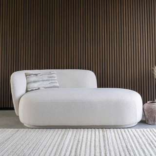 Designsofa Skandi in Cremeweiß 175 cm breit