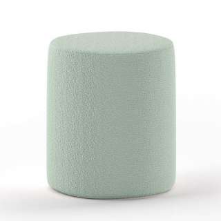 Sitzhocker Boucle in Grün Skandi Design