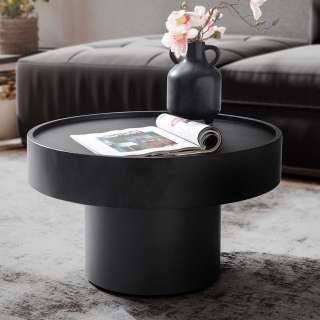 Designercouchtisch Sofatisch in Schwarz aus Metall