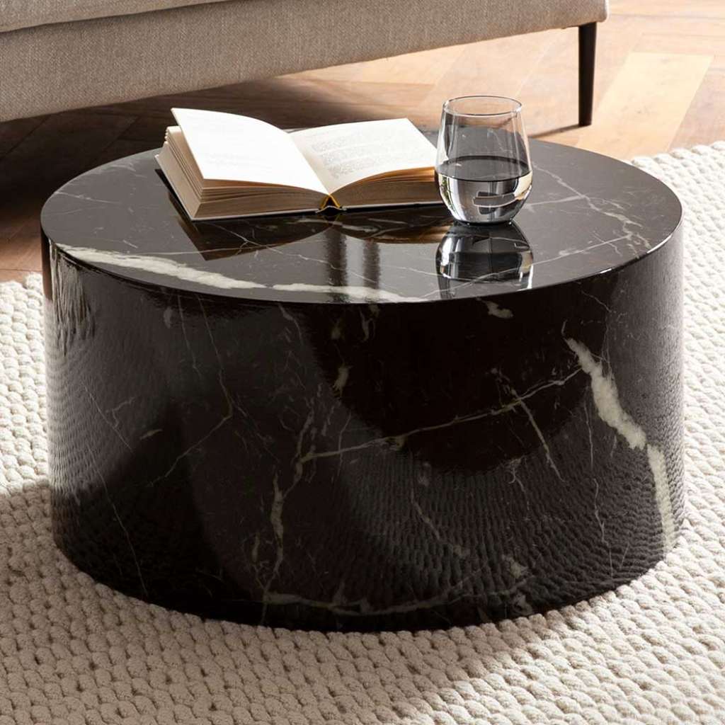 Designercouchtisch Couchtisch in Marmor Optik Hochglanz