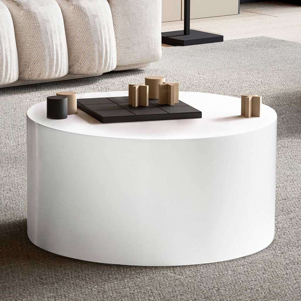 Wohnzimmertisch in Weiß Hochglanz 60 cm breit