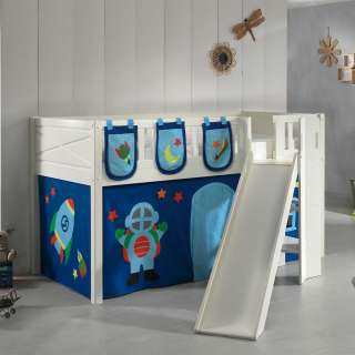 Etagenbett Kinder mit Astronauten-Weltraum Motiv 114 cm hoch