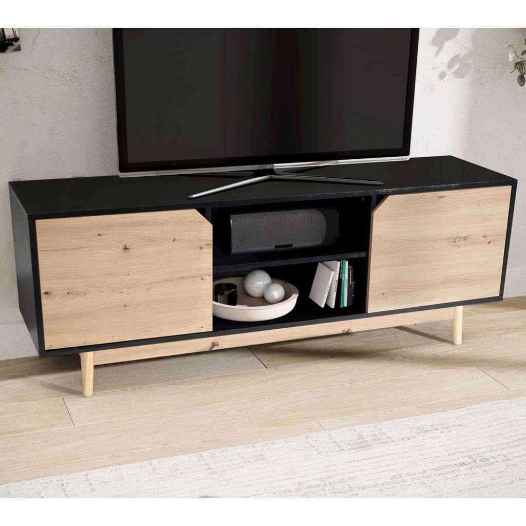 TV Lowboard Fernsehtisch mit Türen 150 cm breit