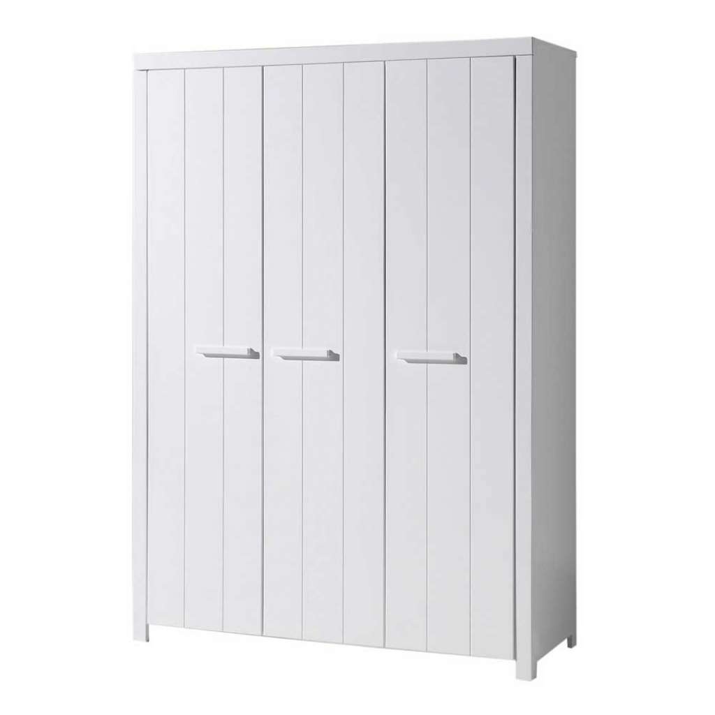 Kinderzimmerschrank Kleiderschrank in Weiß mit 3 Drehtüren