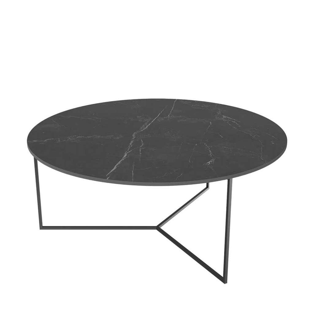 Couchtisch Sofatisch in runder Form - Marmor Optik