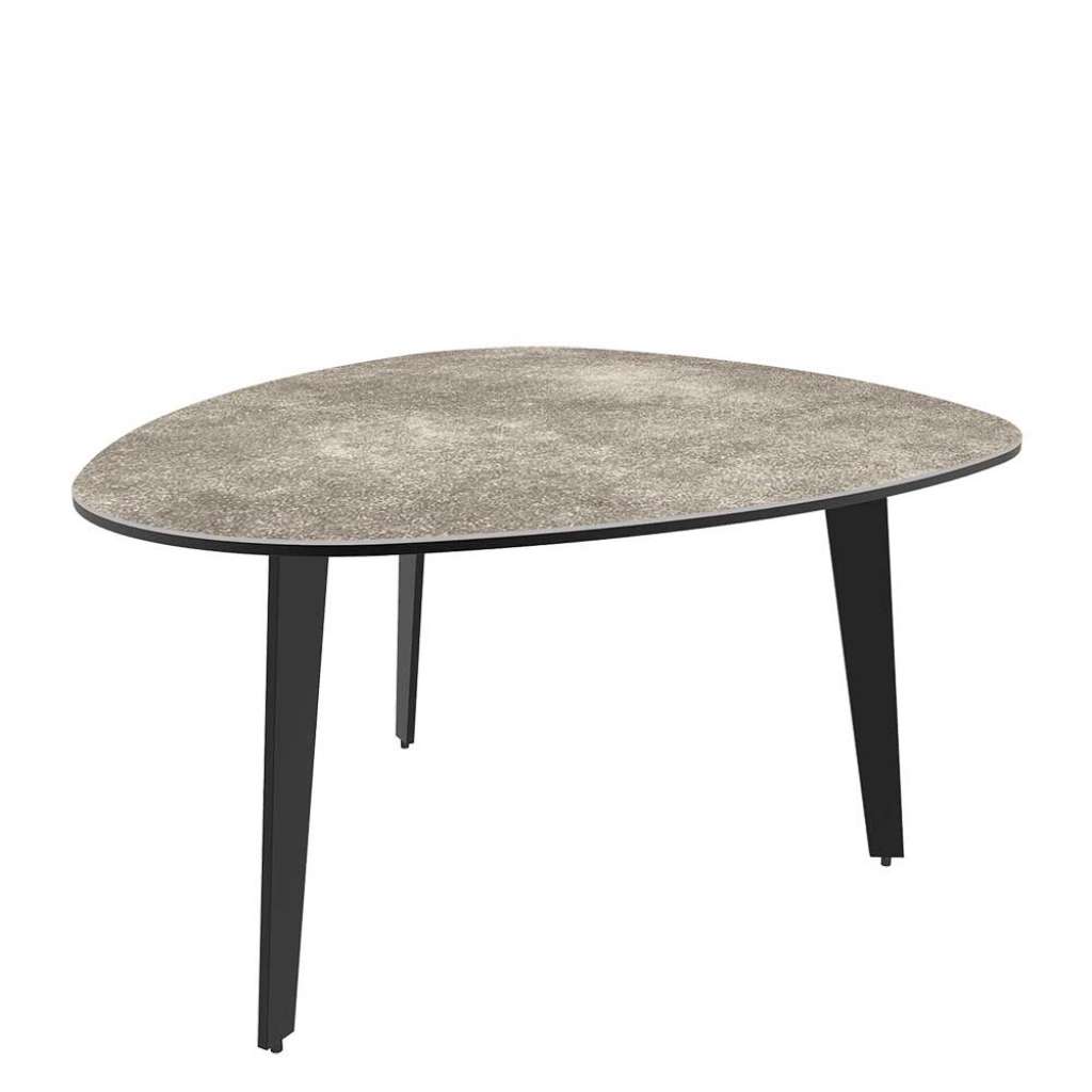 Couchtisch Sofatisch aus Keramik und Glas im Retrostil