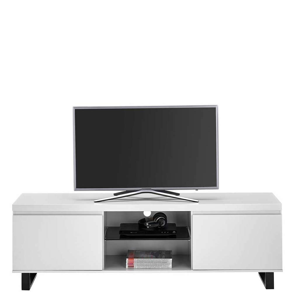 TV Lowboard Fernsehtisch in Weiß mit Türen