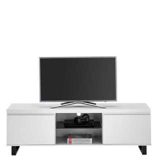 TV Lowboard Fernsehtisch in Weiß mit Türen