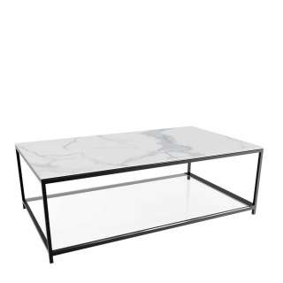 Sofatisch Couchtisch im Industry und Loft Stil mit Marmor Optik
