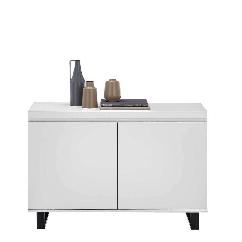 Kommode Wohnzimmerkommode in Weiß 74 cm hoch