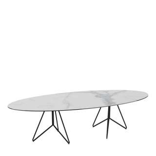 Wohnzimmertisch Couchtisch in Marmor Optik mit Sterngestell