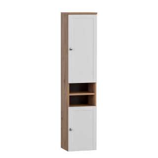 Badezimmerwandschrank in Wildeichefarben Weiß
