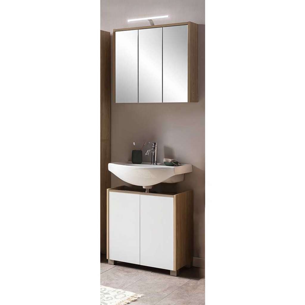 Badmöbel Kombination im Skandi Design Made in Germany (zweiteilig)