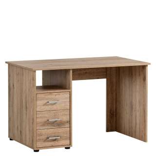 Schreibtisch Bürotisch mit Holzwerkstoff Oberfläche und Metallgriffen