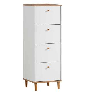 Kommode Hochkommode mit vier Schubladen im Skandi Design