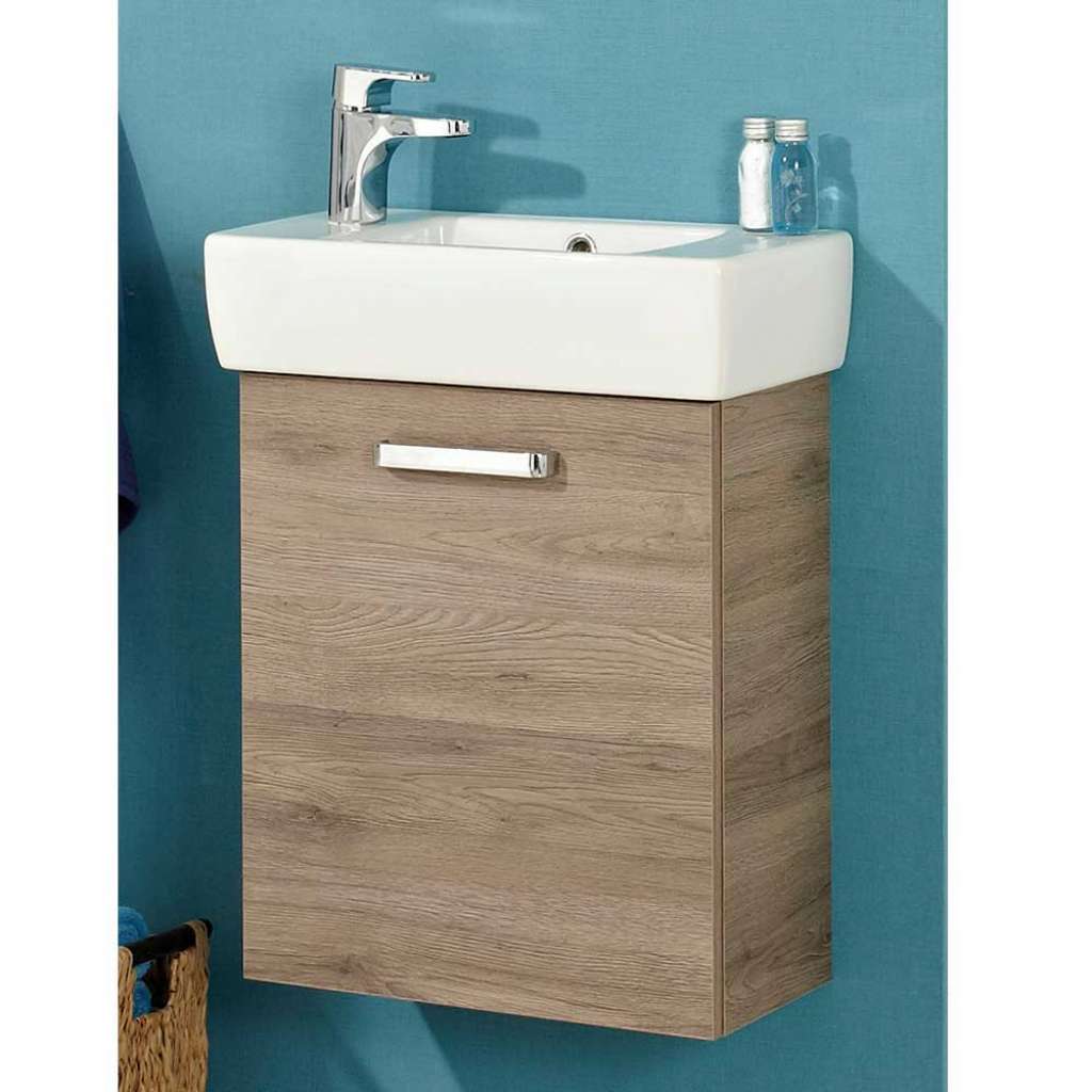 Badschrank Badezimmerschrank mit Holzwerkstoff Oberfläche und Holzwerkstofftür