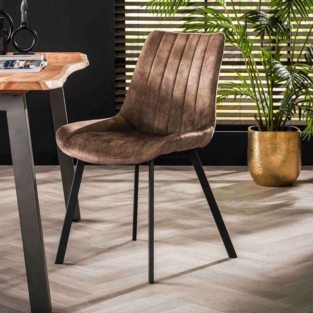 Essstuhl Stuhl Esszimmer aus Metall mit Schaumstoffpolsterung (4er Set)