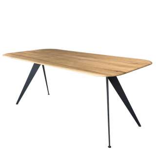 Esszimmertisch Tisch Esszimmer aus Wildeiche Massivholz mit Massivholzplatte
