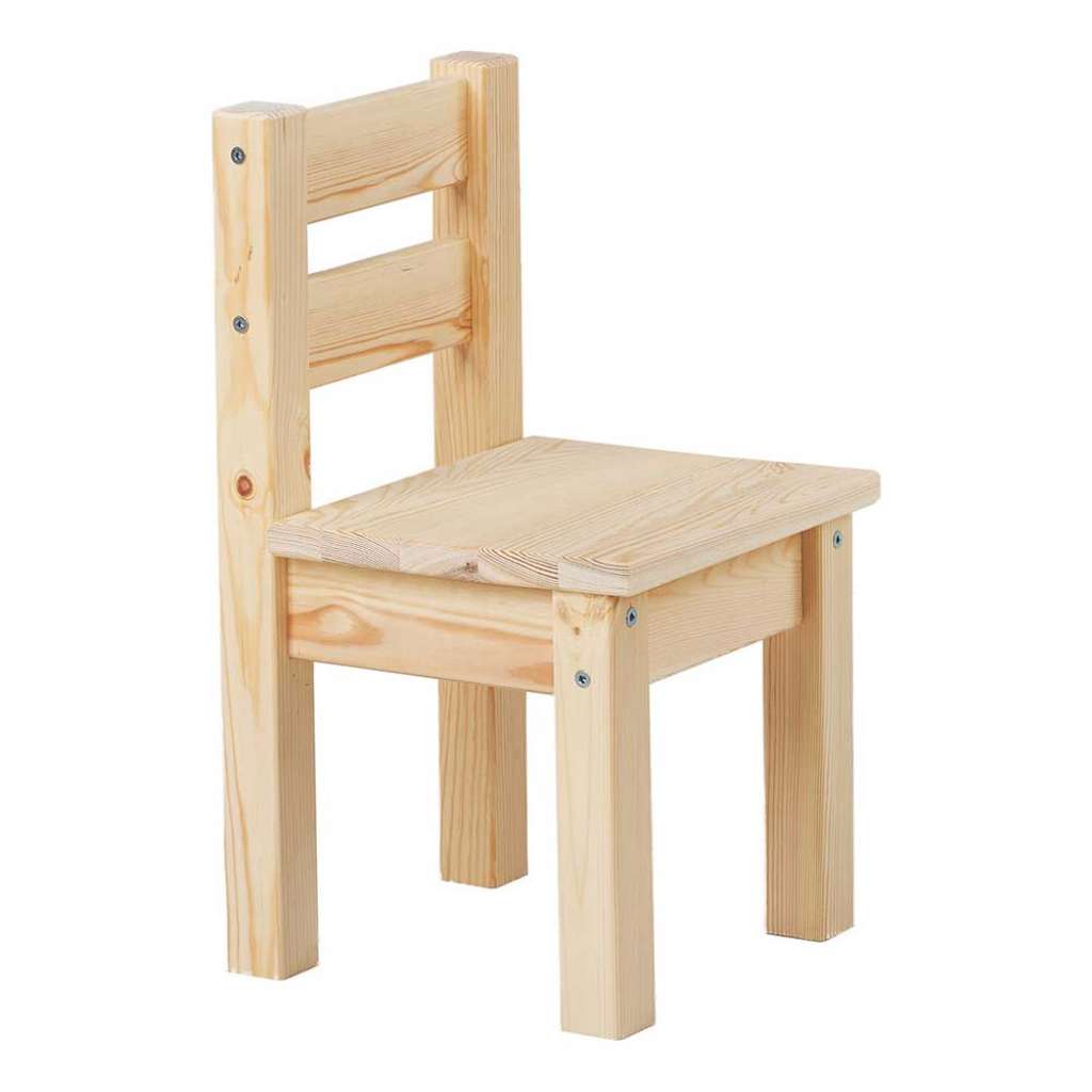Kinderstuhl Kinderschreibtischstuhl aus Kiefer Massivholz naturbelassen