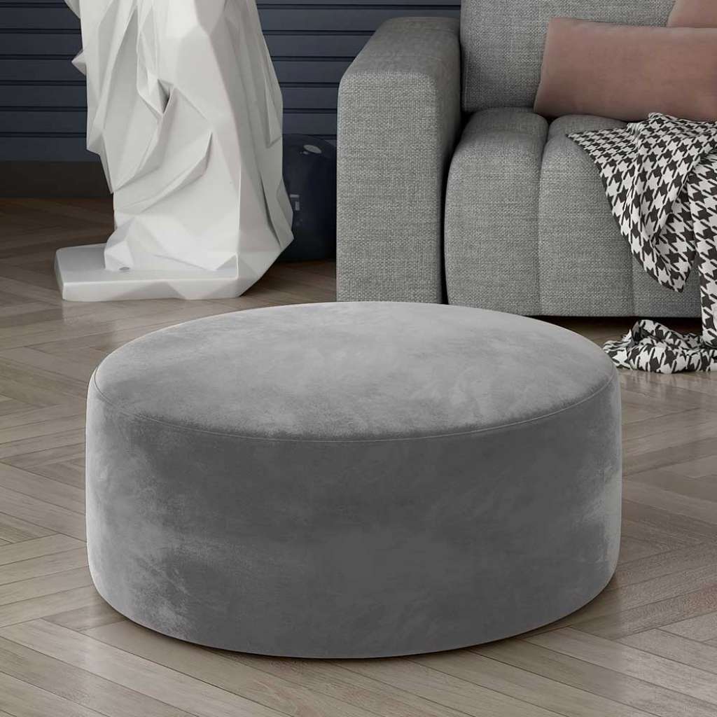 Sitzpouf Pouf in runder Form aus Samt