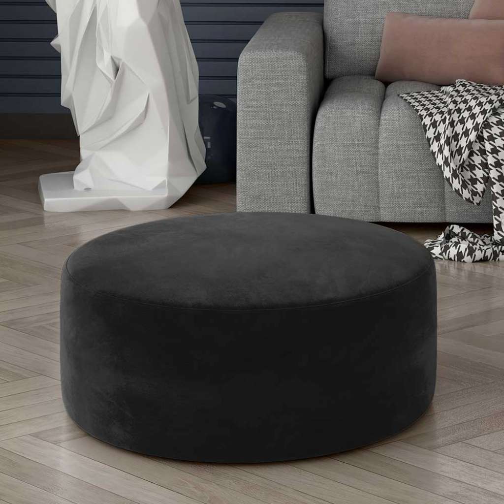 Sitzpouf Pouf mit Bezug in runder Form