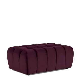 Sitzhocker Polsterhocker in Bordeaux aus Samt
