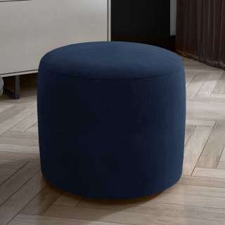 Hocker Polsterhocker in Dunkelblau mit Schaumstoffpolsterung