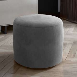 Hocker Sitzhocker in Grau aus Samt