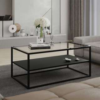 Couchtisch Sofatisch in modernem Design mit Glasplatte