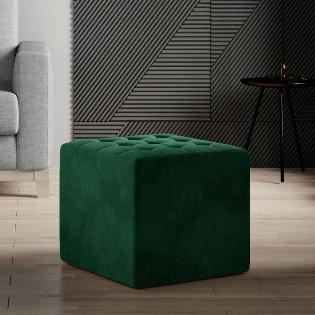 Hocker Sitzhocker aus Samt in quadratischer Form