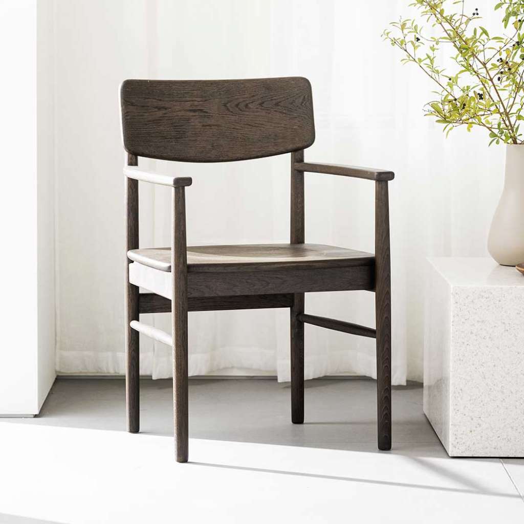 Esszimmerstuhl Stuhl Esszimmer aus Eiche Massivholz in Eiche dunkel